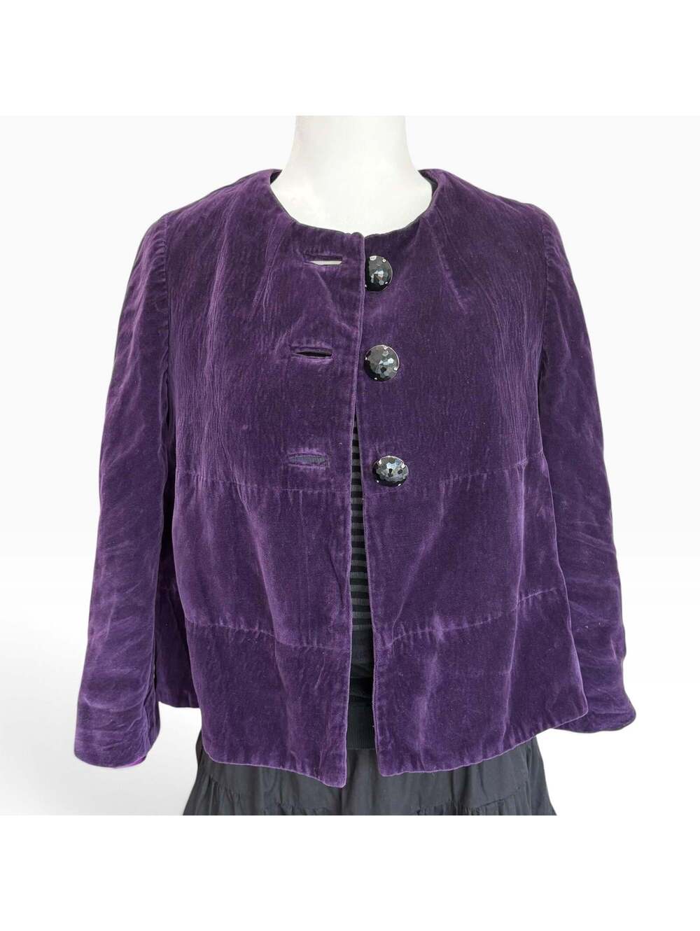 3.1 Phillip Lim Vintage 2000s Purple Velvet Silk-Lined Jacket Size 8